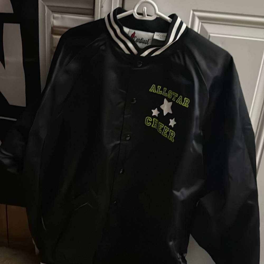 All star cheer button up varsity jacket